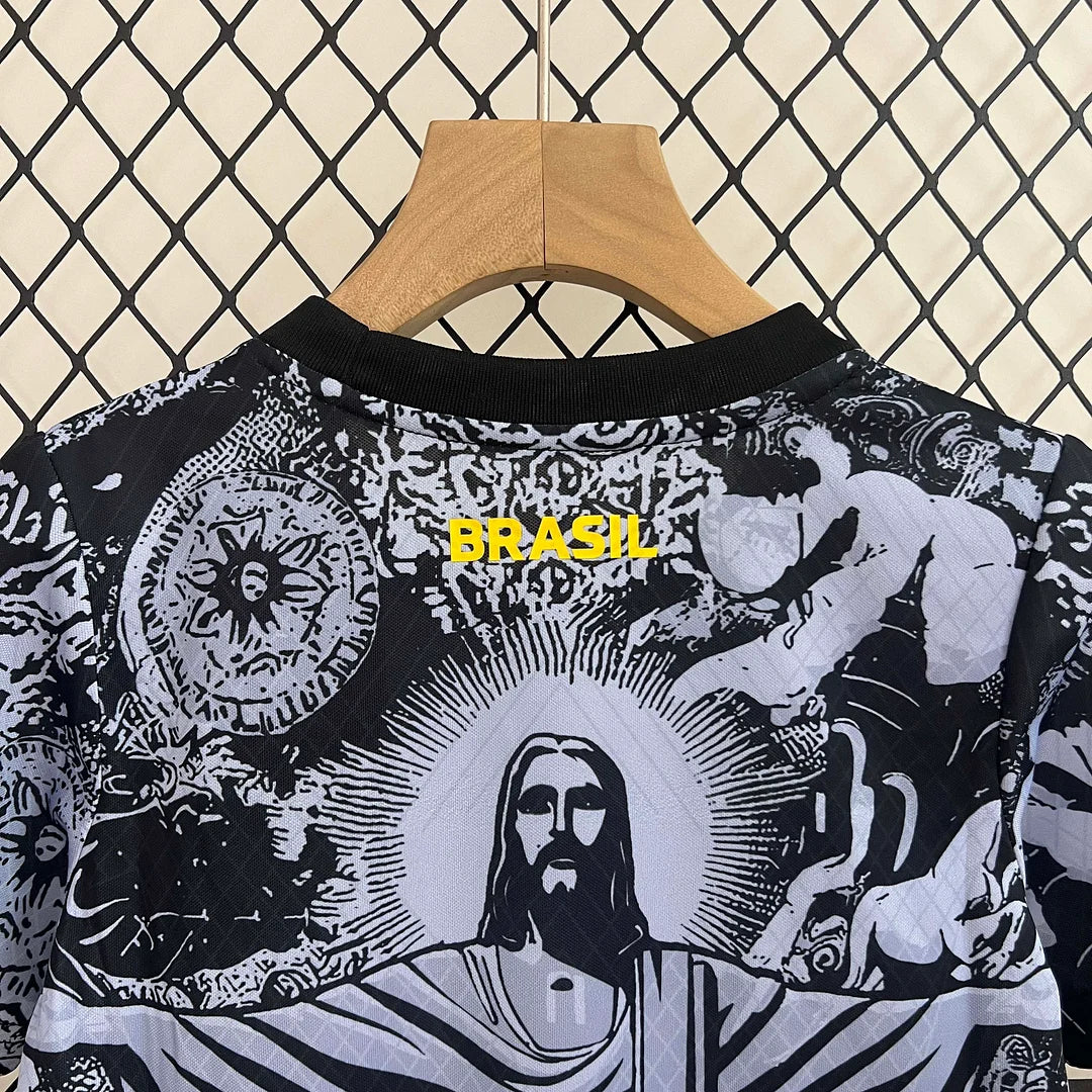 2024 Brazil Jesus Black Gray Special Edition Kids