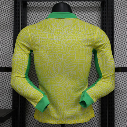 2024 Brazil Home Long Sleeve Player Edition