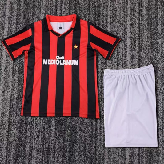 90/91 AC Milan Home Retro Kids